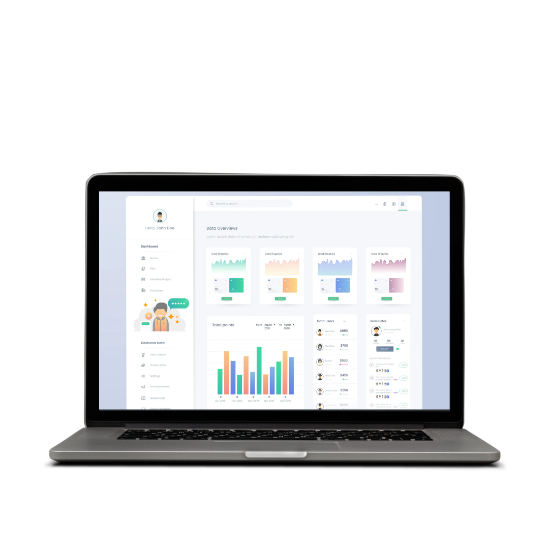 CloudLinkの分析ダッシュボードを表示したノートパソコン